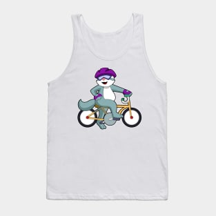 Cat with Bicycle Tank Top